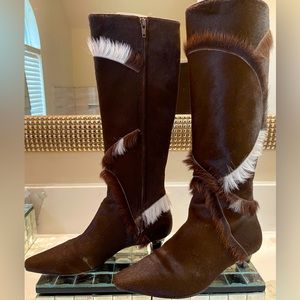 Salvatore Ferragamo, women’s pony hair boots, size 8.  BEST OFFER